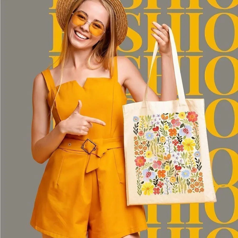 Printed canvas bag - Picture 3 of 4